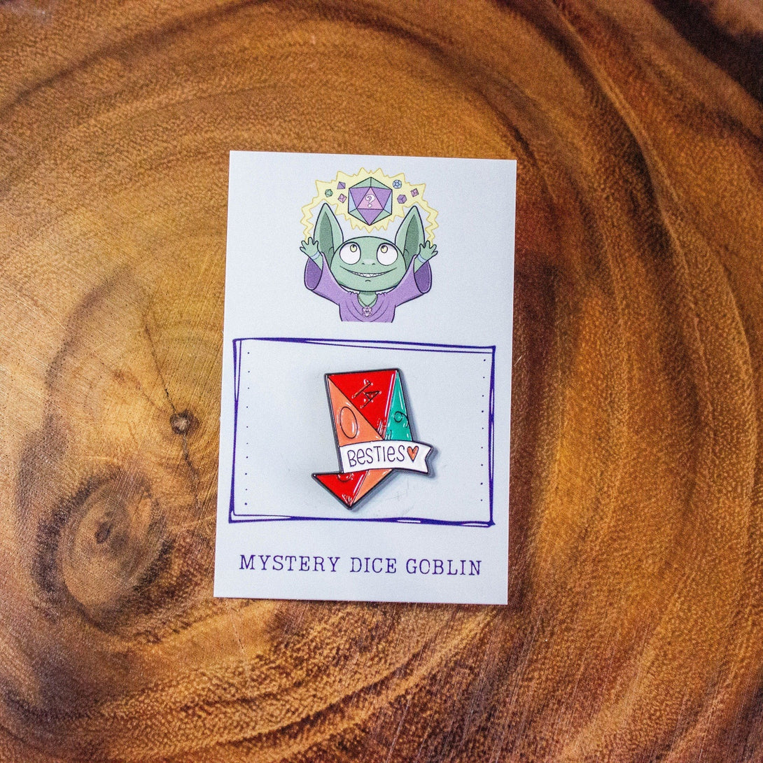 Dungeons and Dragons DnD Gift Friendship Pin Set Both Pins Included Badge Enamel Pin Broach Dnd Friends Dnd Buddies - MysteryDiceGoblins