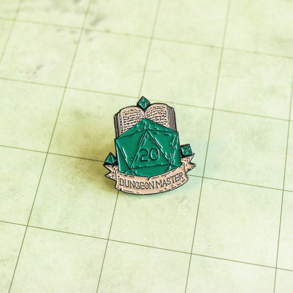 Green Dungeon Master Pin DnD Enamel Pin for Dungeons and Dragons - MysteryDiceGoblins