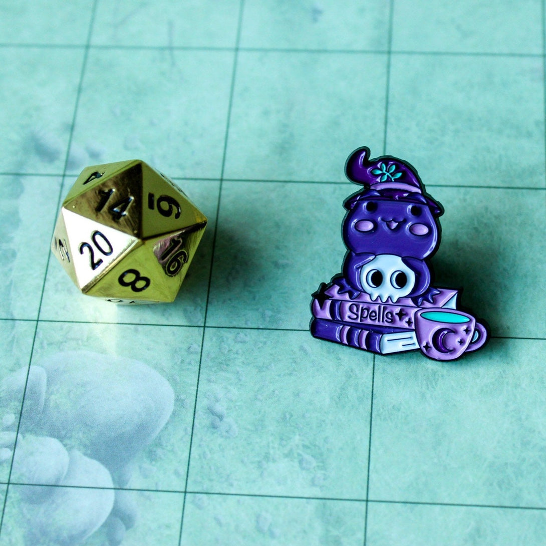 DnD Gift Spell Wizard Frog Enamel Pin Broach Dungeons and Dragons Cute Dnd Gift Colourful - MysteryDiceGoblins