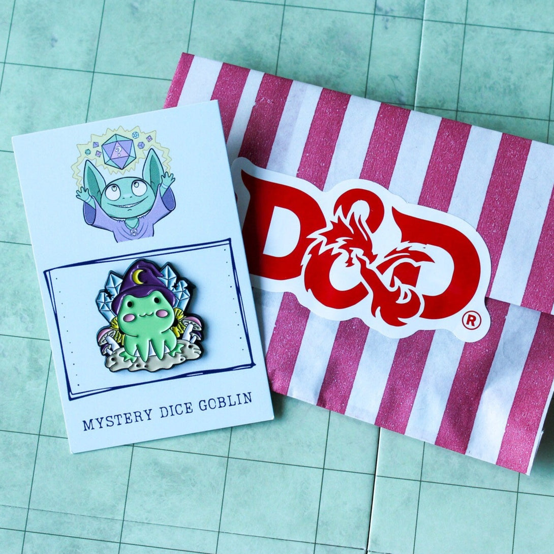 DnD Gift Crystal Wizard Frog Enamel Pin Broach Dungeons and Dragons Cute Dnd Gift Colourful - MysteryDiceGoblins