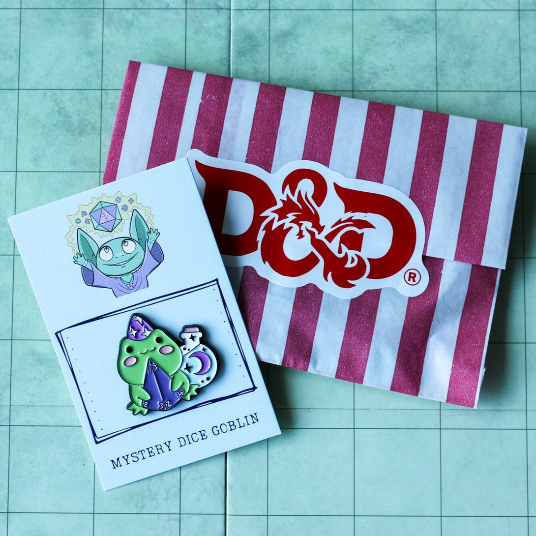 DnD Gift D4 Wizard Frog Enamel Pin Broach Dungeons and Dragons Cute Dnd Gift Colourful - MysteryDiceGoblins
