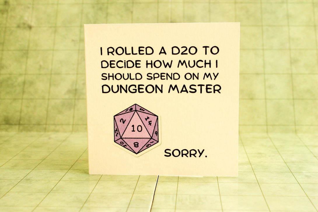 DnD Dungeon Master Cards | D&D DM | Dungeons and Dragons Present | Holidays - MysteryDiceGoblins