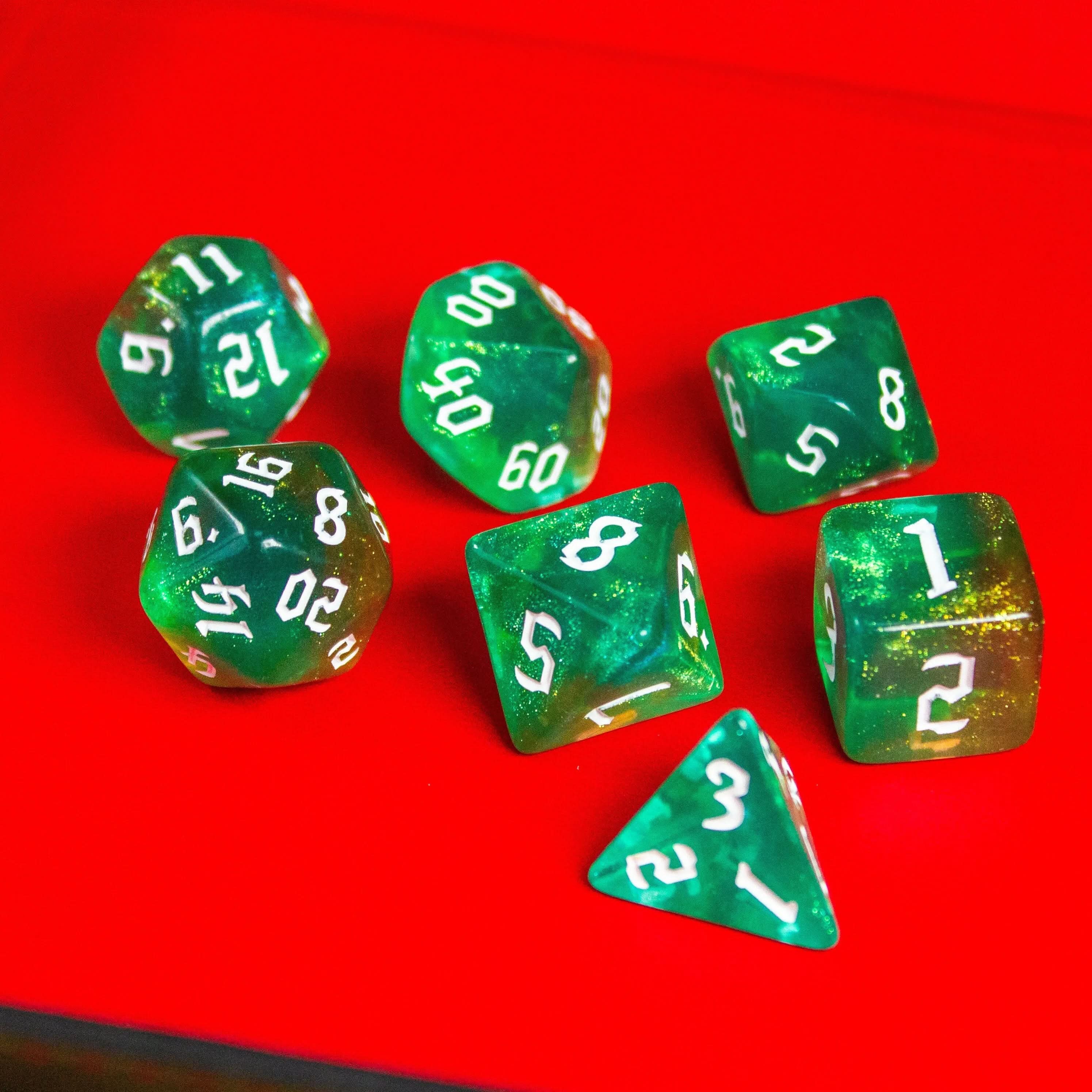 Forest Green Fog Dice