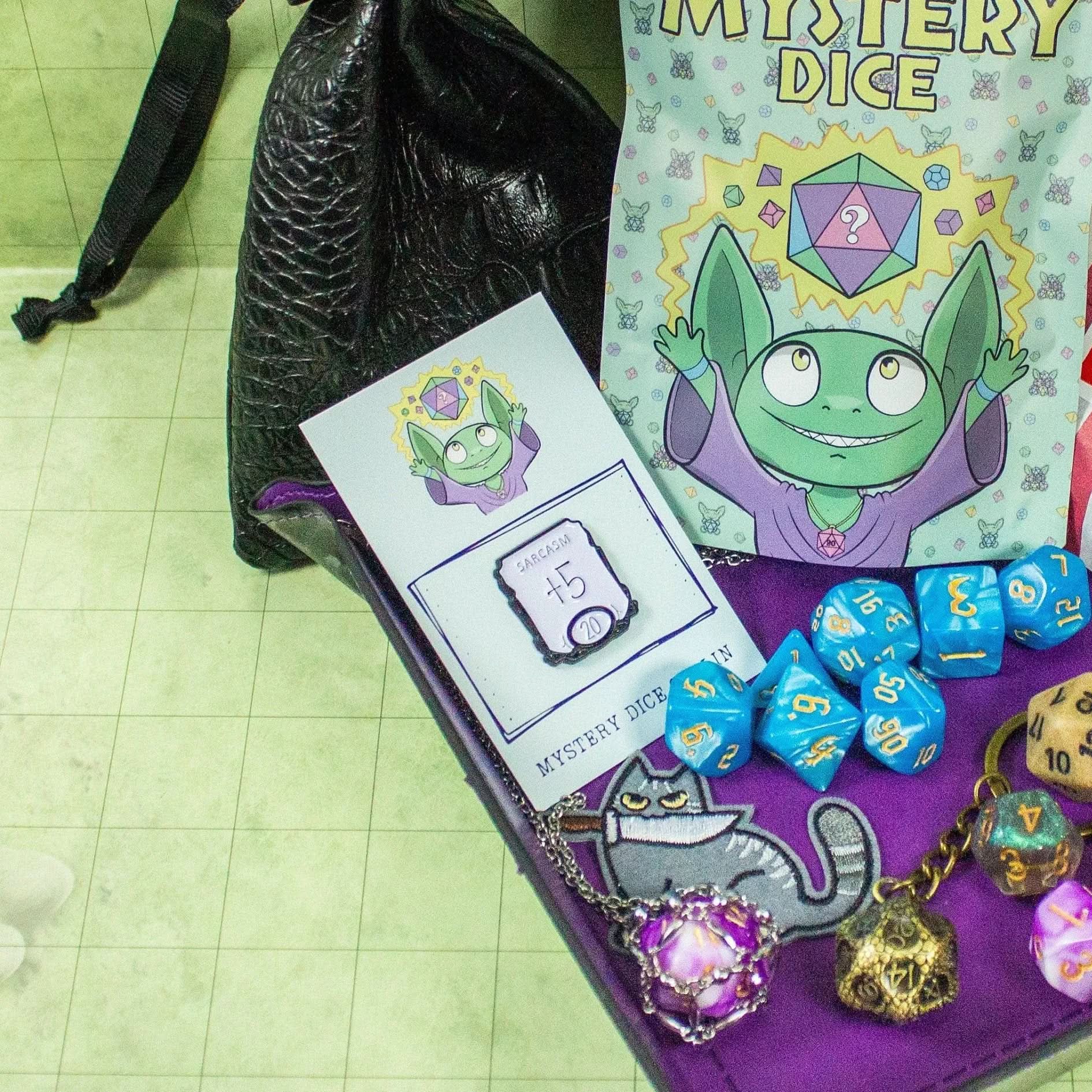   , Mystery Bundle TTRPG  Accessories D&D Gift TTRPG  Patches Pins Dice Mystery - MysteryDiceGoblins
