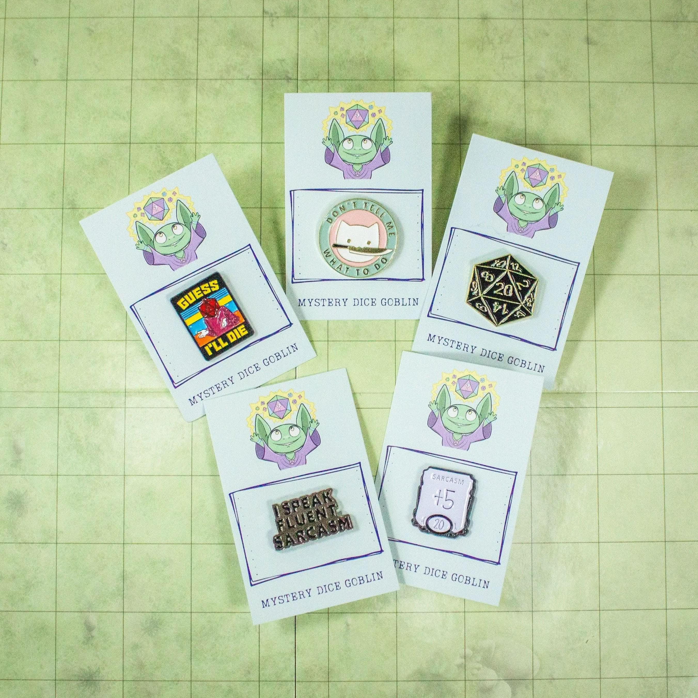   , Mystery Bundle TTRPG  Accessories D&D Gift TTRPG  Patches Pins Dice Mystery - MysteryDiceGoblins