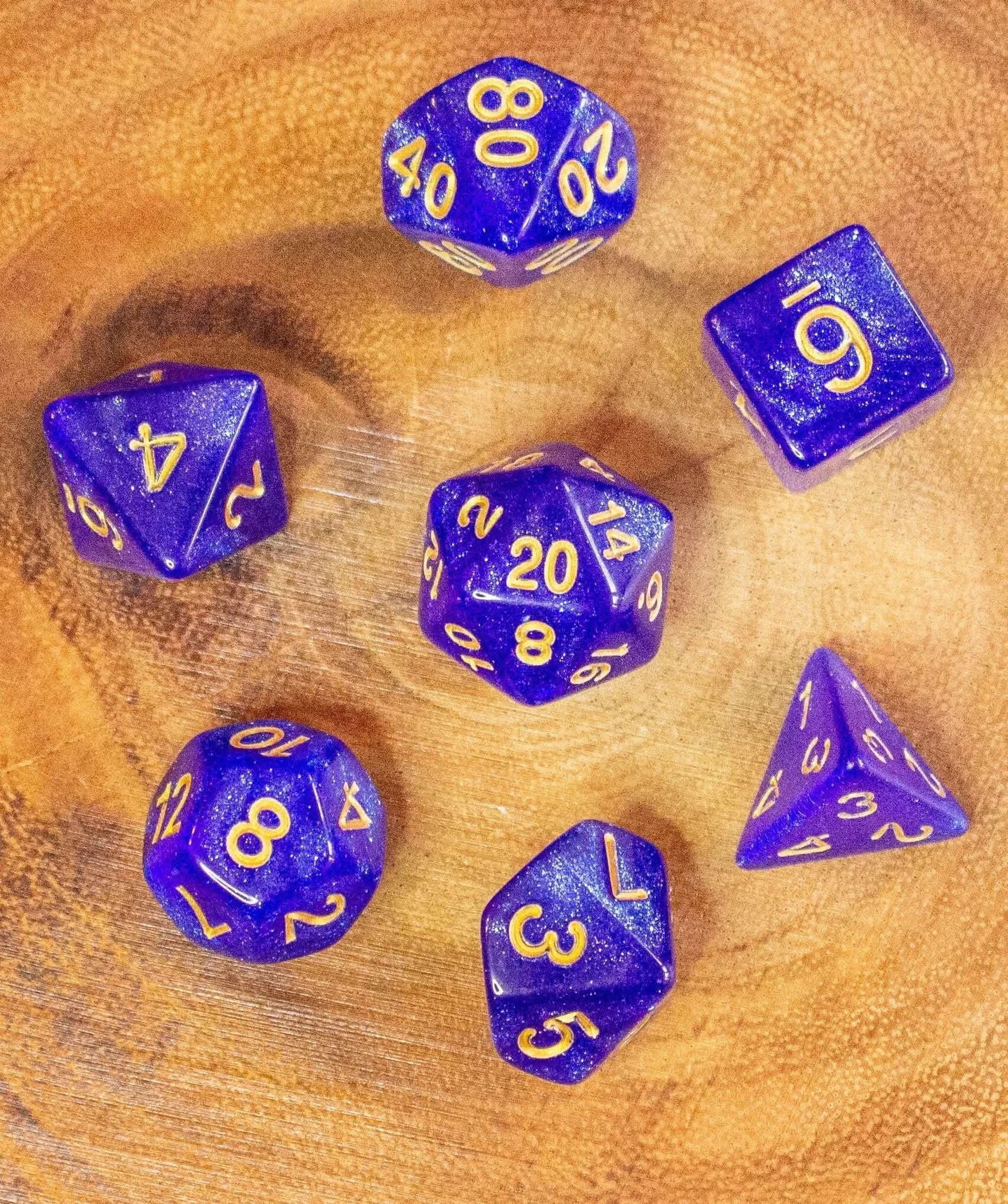 Royal Blue Shimmer Dice