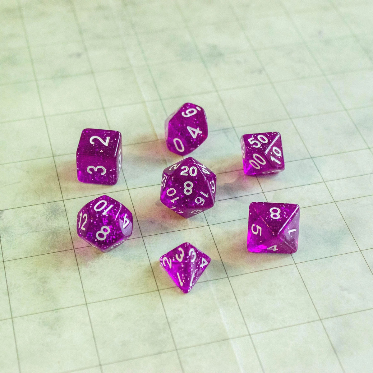 Plum Purple Shimmer Dice