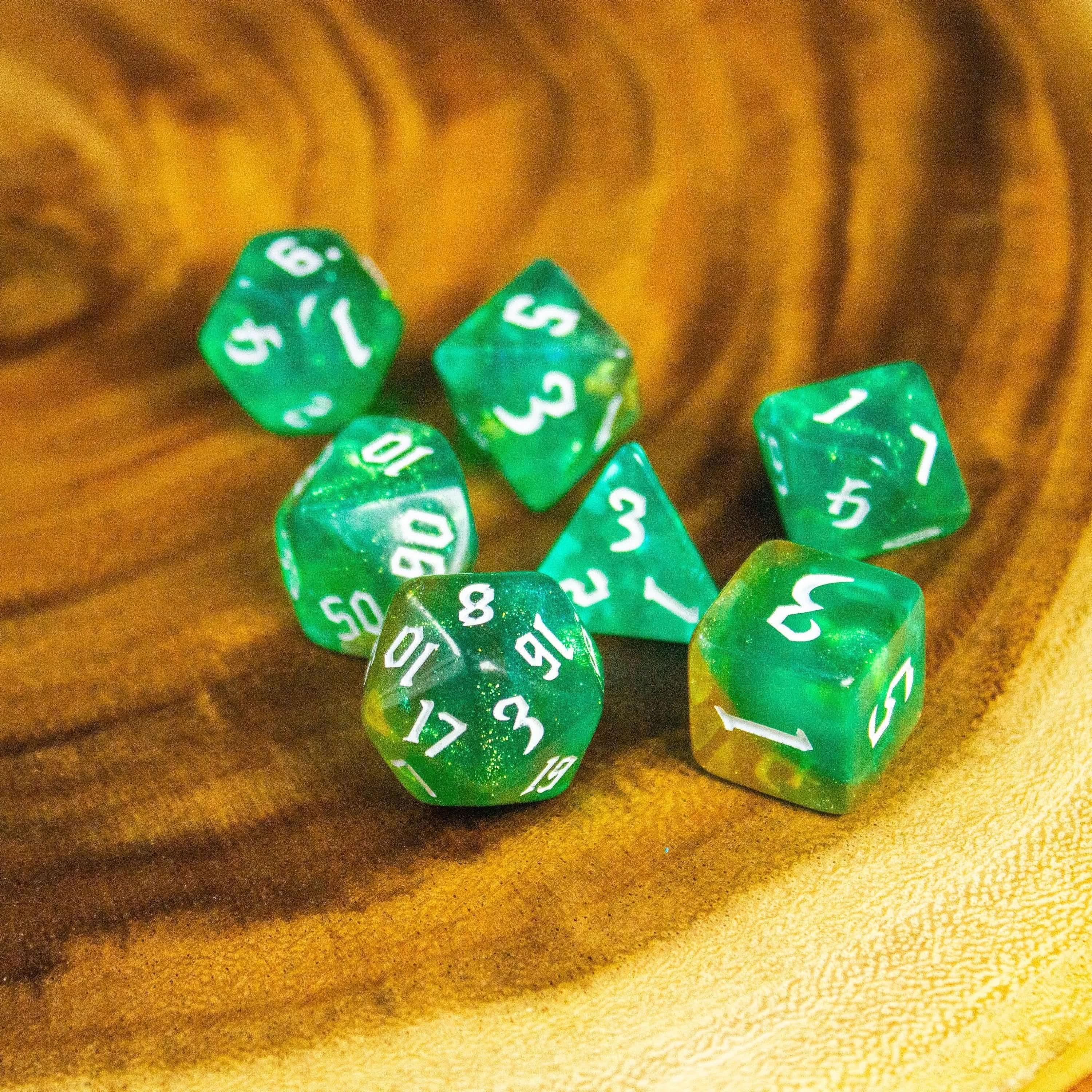 Forest Green Fog Dice