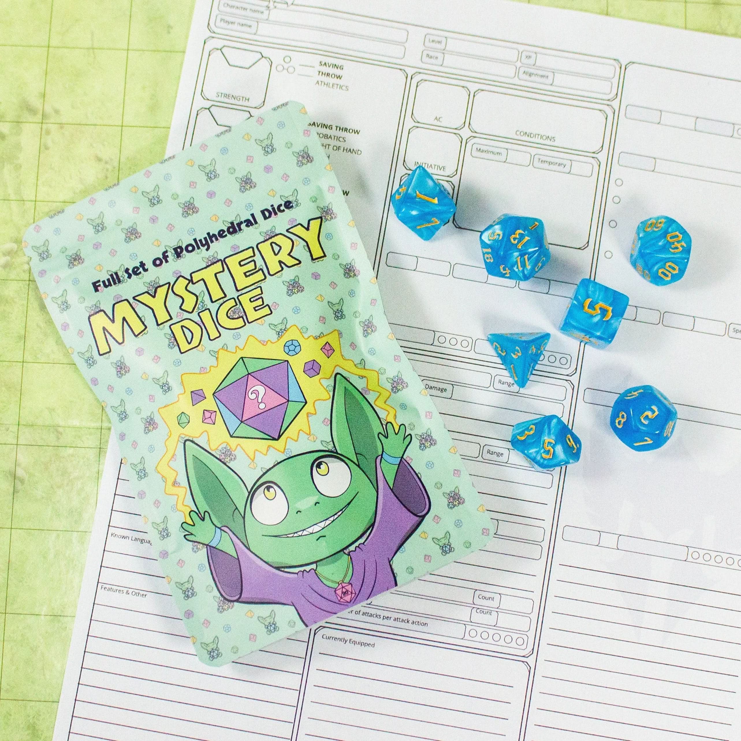   , Mystery Bundle TTRPG  Accessories D&D Gift TTRPG  Patches Pins Dice Mystery - MysteryDiceGoblins