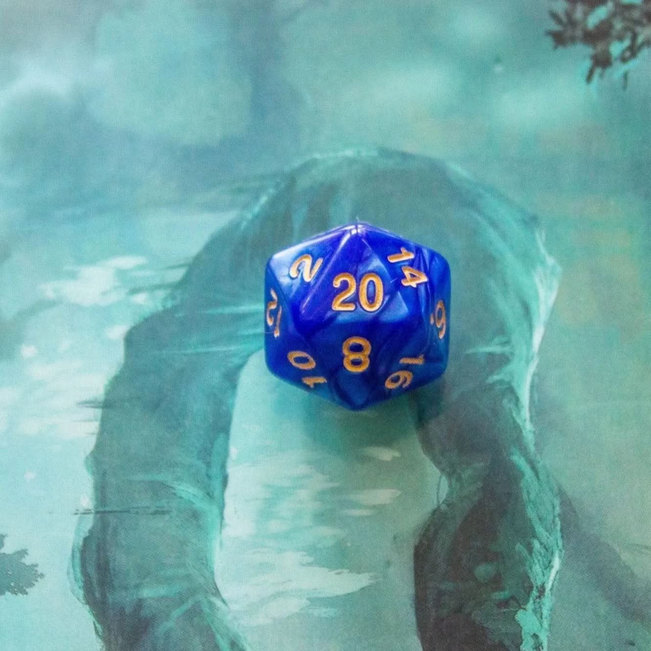 Midnight Blue TTRPG  Dice Set    dice Mystery Dice Goblin