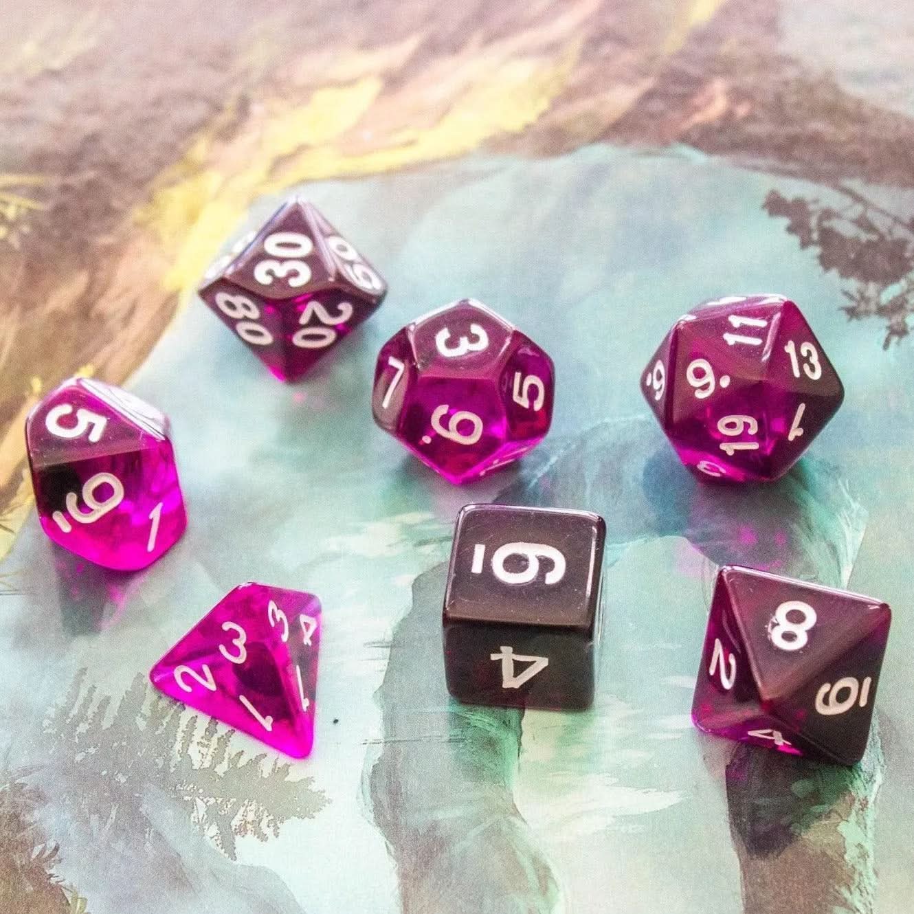 Purple Smoke Dice Set
